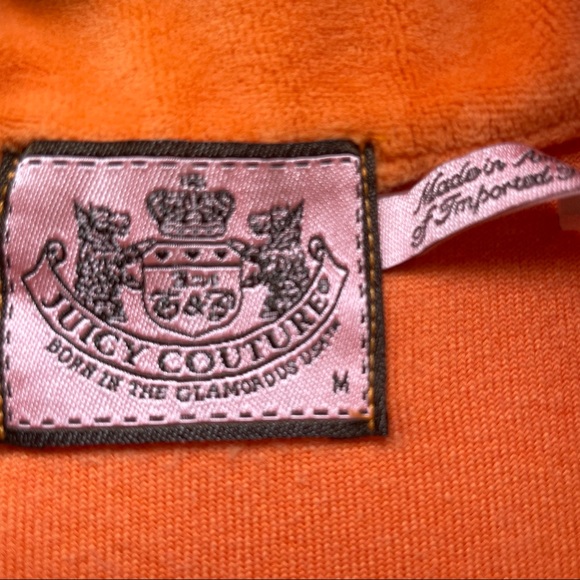 Bright Orange Vintage Juicy Couture Velour Track Suit Jacket - Picture 4 of 6